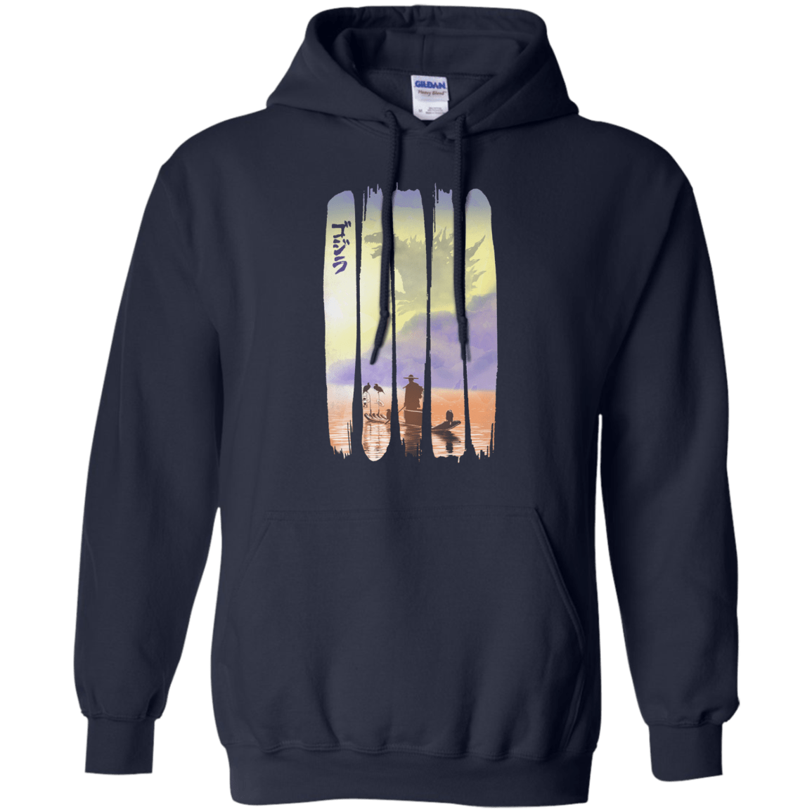 Sweatshirts Navy / S Japanese Kaiju Pullover Hoodie