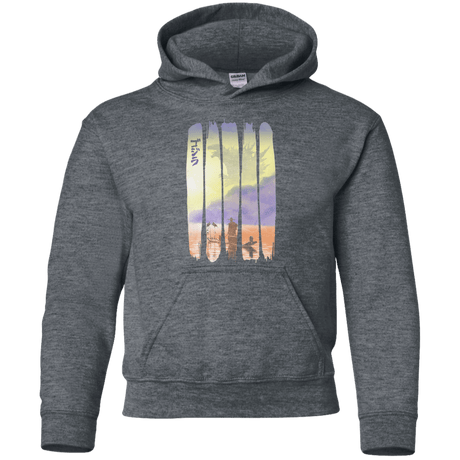 Sweatshirts Dark Heather / YS Japanese Kaiju Youth Hoodie