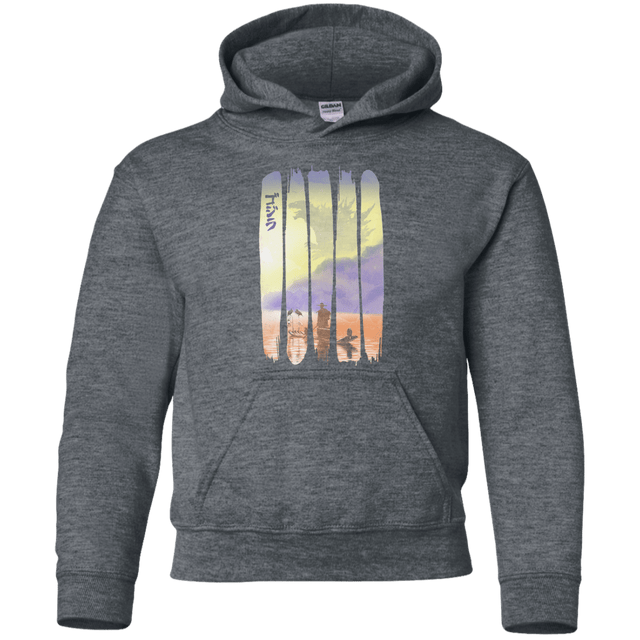 Sweatshirts Dark Heather / YS Japanese Kaiju Youth Hoodie