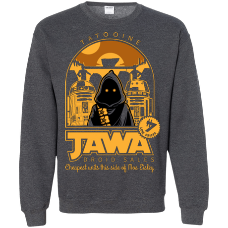 Sweatshirts Dark Heather / Small Jawa Droid Sales Crewneck Sweatshirt