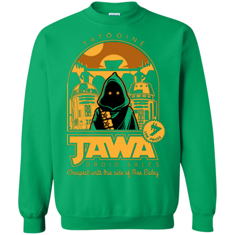 Sweatshirts Irish Green / Small Jawa Droid Sales Crewneck Sweatshirt