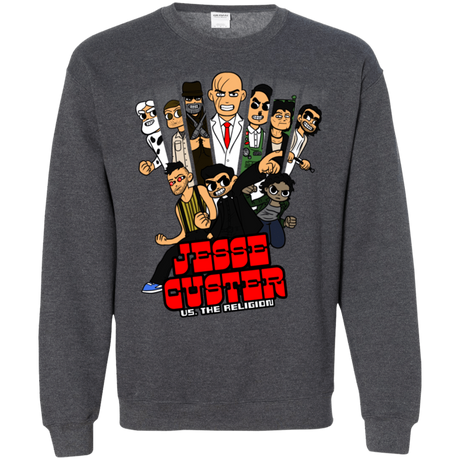 Sweatshirts Dark Heather / S Jesse Custer vs The Religion Crewneck Sweatshirt