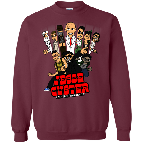 Sweatshirts Maroon / S Jesse Custer vs The Religion Crewneck Sweatshirt