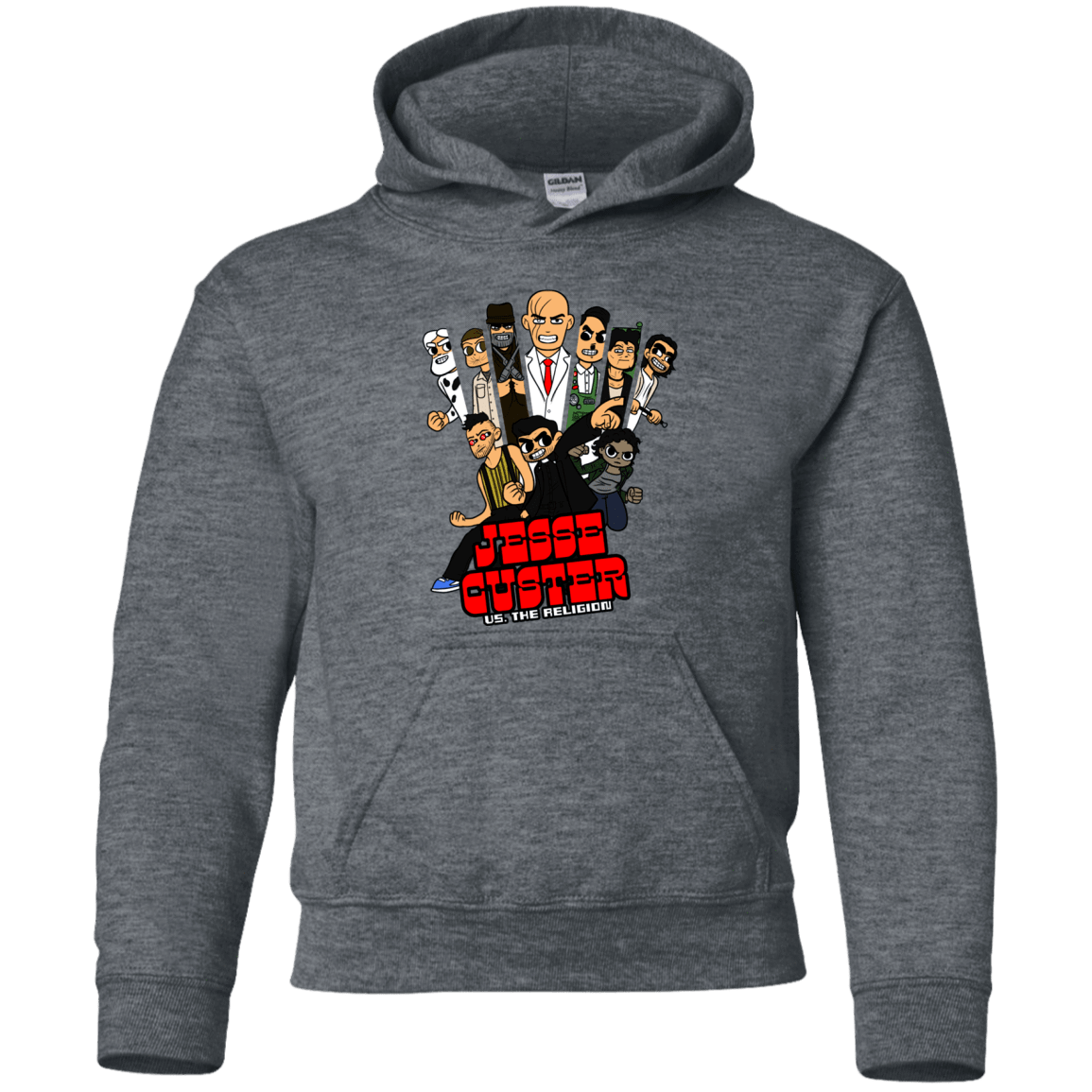 Sweatshirts Dark Heather / YS Jesse Custer vs The Religion Youth Hoodie