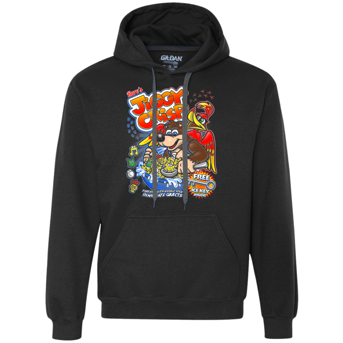 Sweatshirts Black / S Jiggy Crisp Cereal Premium Fleece Hoodie