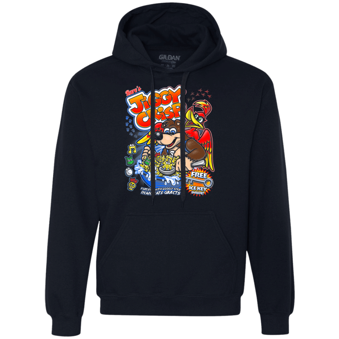 Sweatshirts Navy / S Jiggy Crisp Cereal Premium Fleece Hoodie