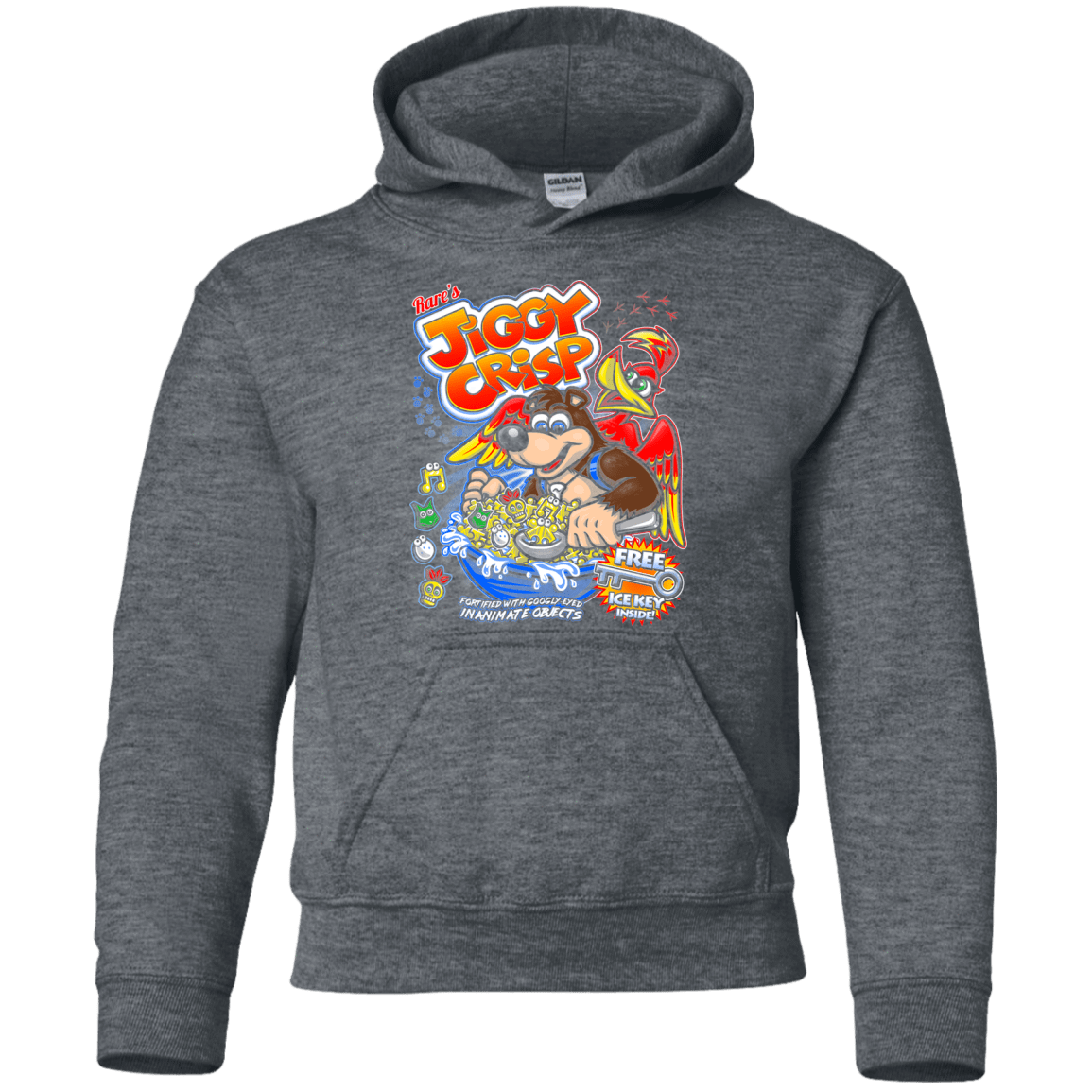 Sweatshirts Dark Heather / YS Jiggy Crisp Cereal Youth Hoodie