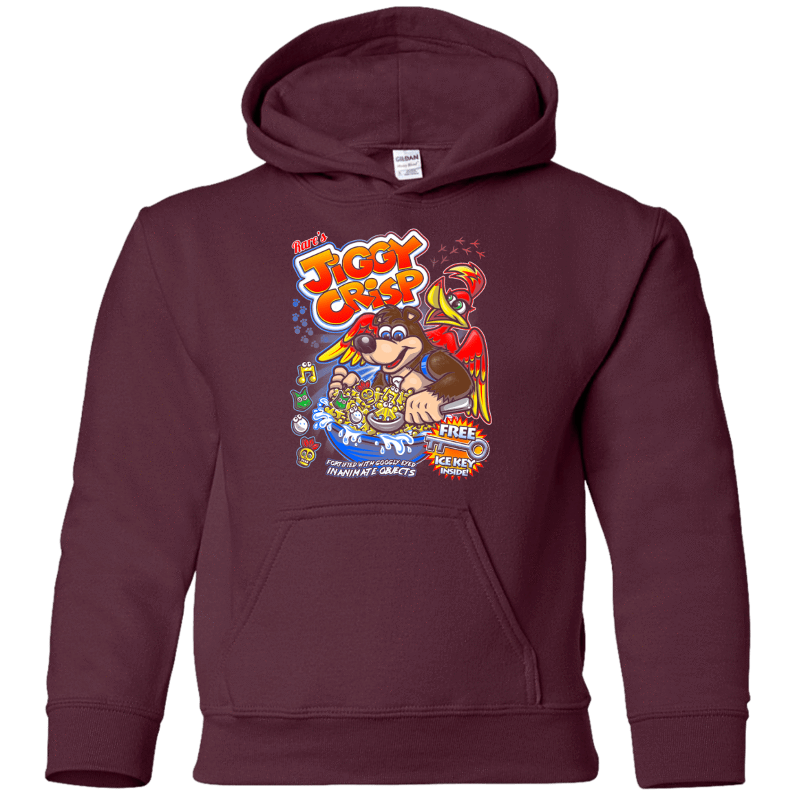 Sweatshirts Maroon / YS Jiggy Crisp Cereal Youth Hoodie
