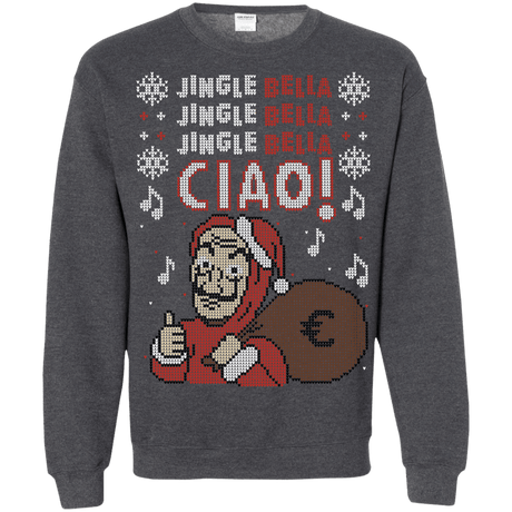 Sweatshirts Dark Heather / S Jingle Bella Ciao Crewneck Sweatshirt