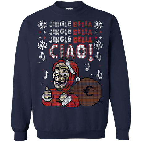 Sweatshirts Navy / S Jingle Bella Ciao Crewneck Sweatshirt