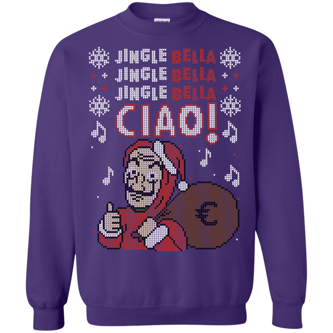Sweatshirts Purple / S Jingle Bella Ciao Crewneck Sweatshirt