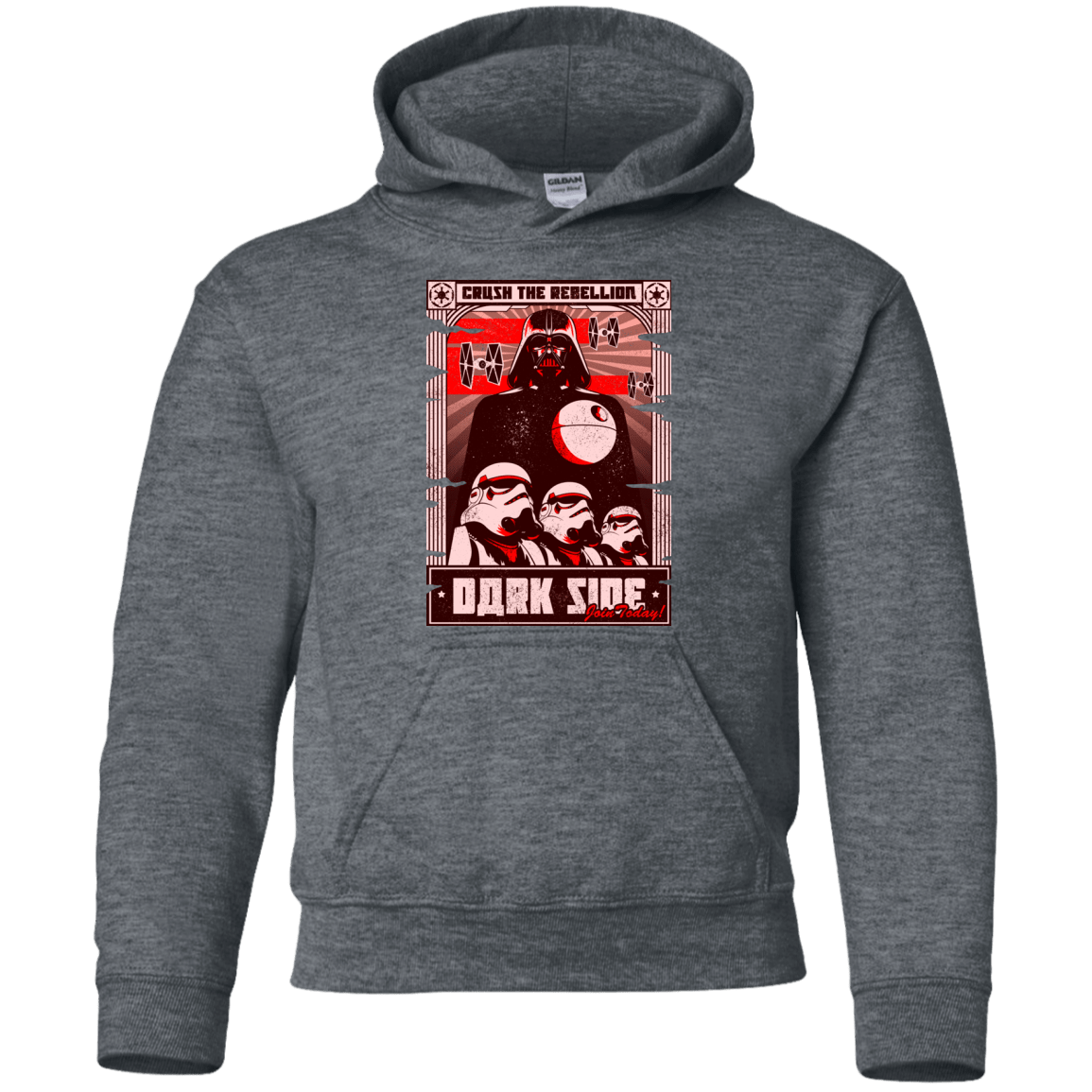 Sweatshirts Dark Heather / YS Join the Dark SIde Youth Hoodie