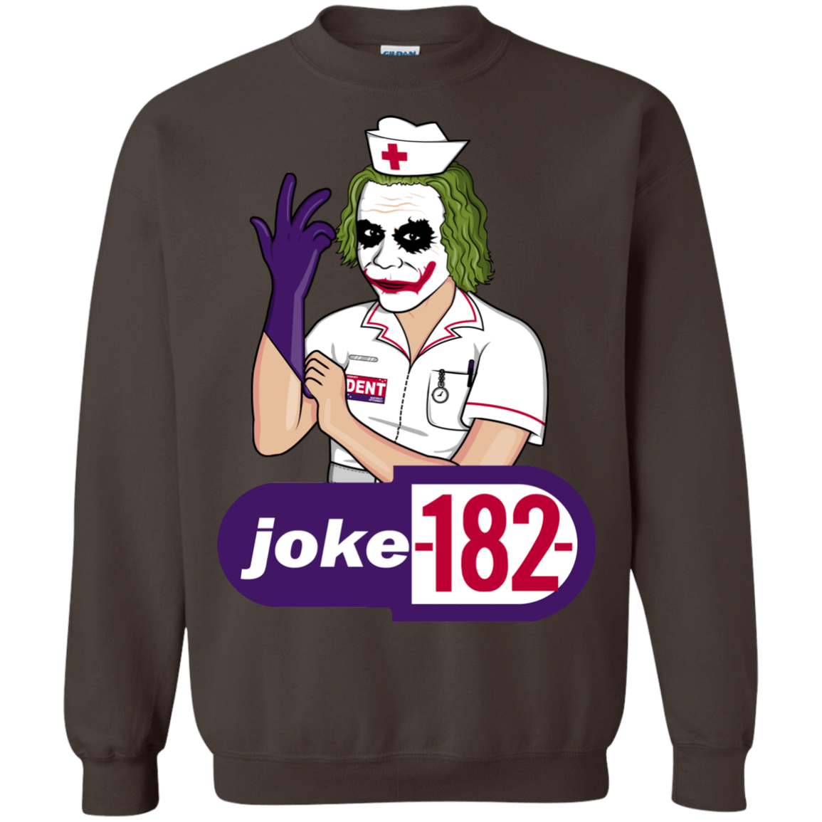 Sweatshirts Dark Chocolate / Small Joke182 Crewneck Sweatshirt