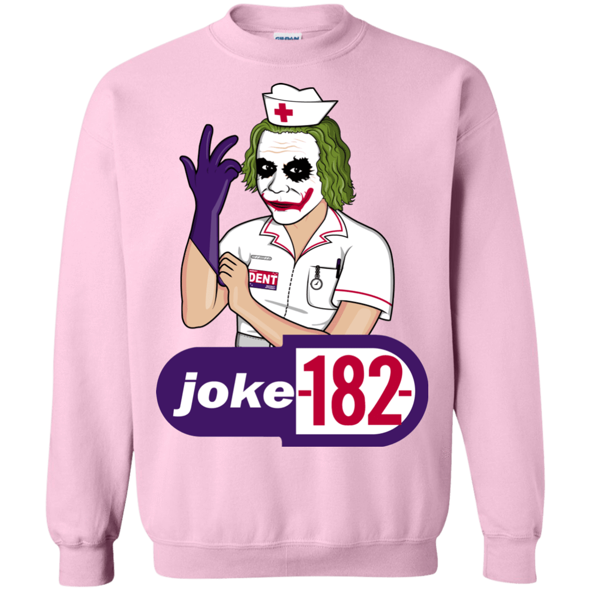 Sweatshirts Light Pink / Small Joke182 Crewneck Sweatshirt