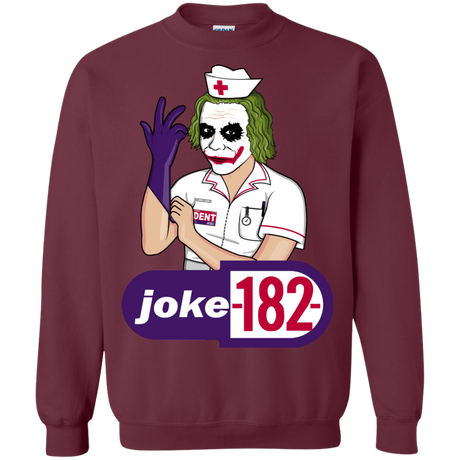 Sweatshirts Maroon / Small Joke182 Crewneck Sweatshirt
