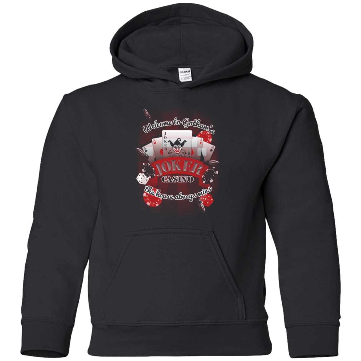 Sweatshirts Black / YS JOKER CASINO Youth Hoodie
