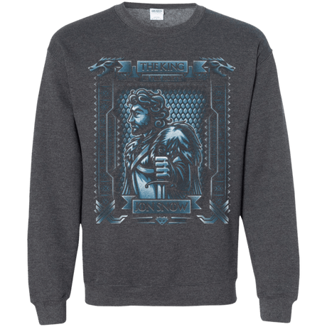 Sweatshirts Dark Heather / Small Jon Snow King in the North Crewneck Sweatshirt