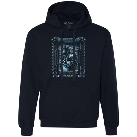 Sweatshirts Navy / Small Jon Snow King in the North Premium Fleece Hoodie