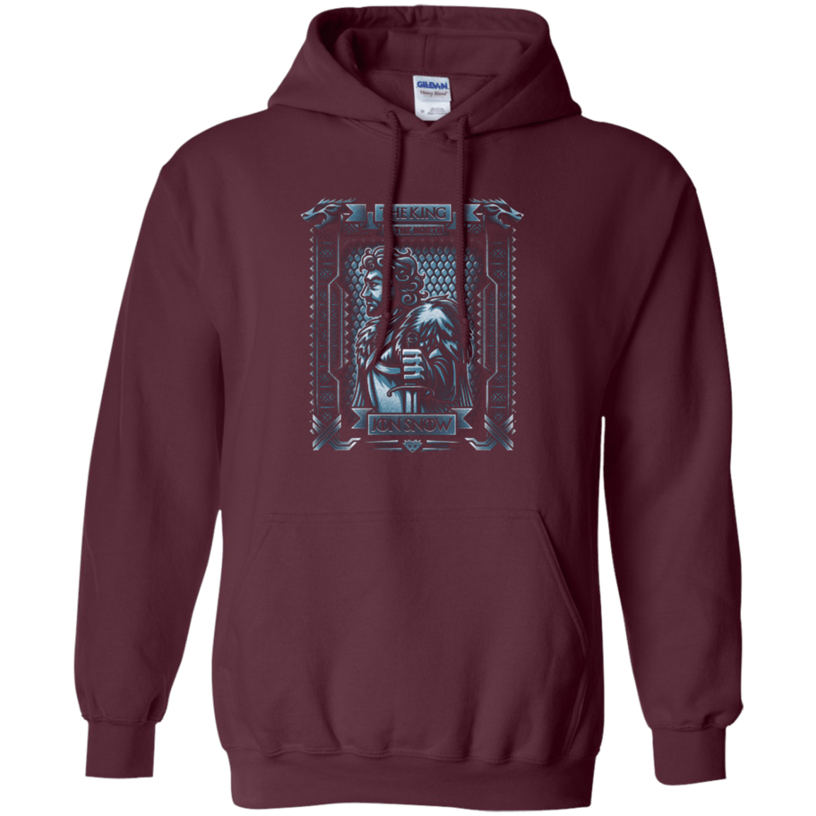 Sweatshirts Maroon / Small Jon Snow King in the North Pullover Hoodie