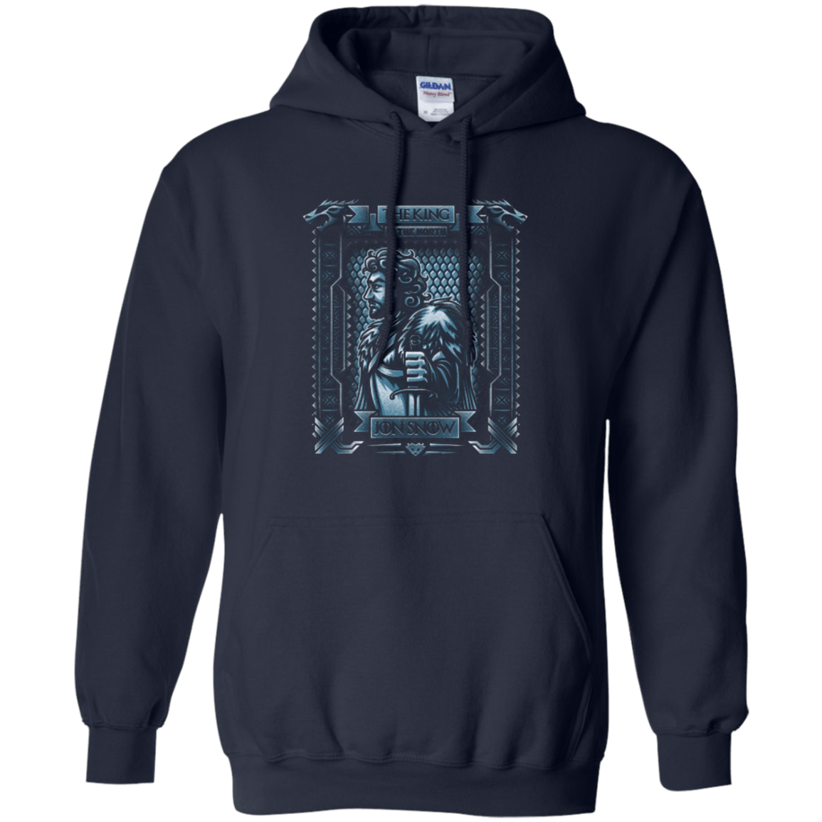 Sweatshirts Navy / Small Jon Snow King in the North Pullover Hoodie