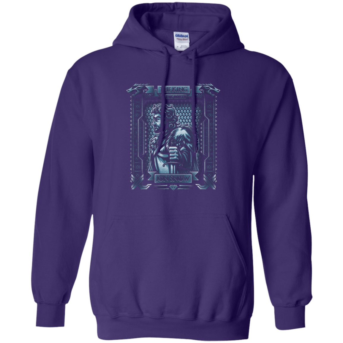 Sweatshirts Purple / Small Jon Snow King in the North Pullover Hoodie