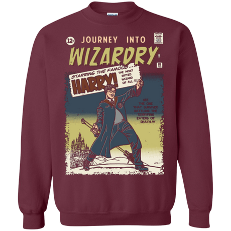Sweatshirts Maroon / Small Journey into Wizardry Crewneck Sweatshirt