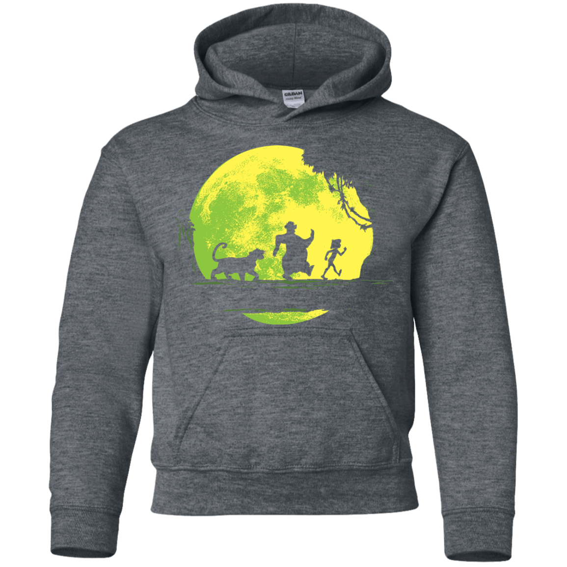 Sweatshirts Dark Heather / YS Jungle Moonwalk Youth Hoodie