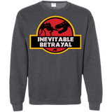 Sweatshirts Dark Heather / Small JURASSIC BETRAYAL Crewneck Sweatshirt