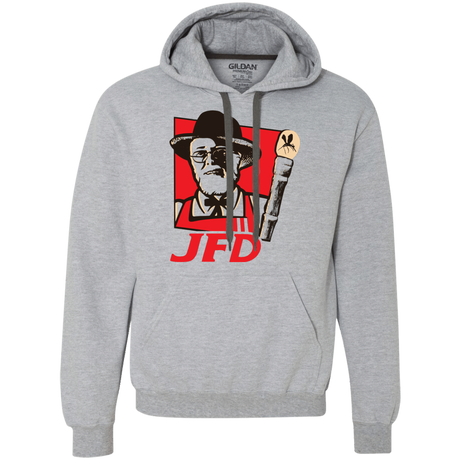 Sweatshirts Sport Grey / S Jurassic Fried Dinosaur Premium Fleece Hoodie