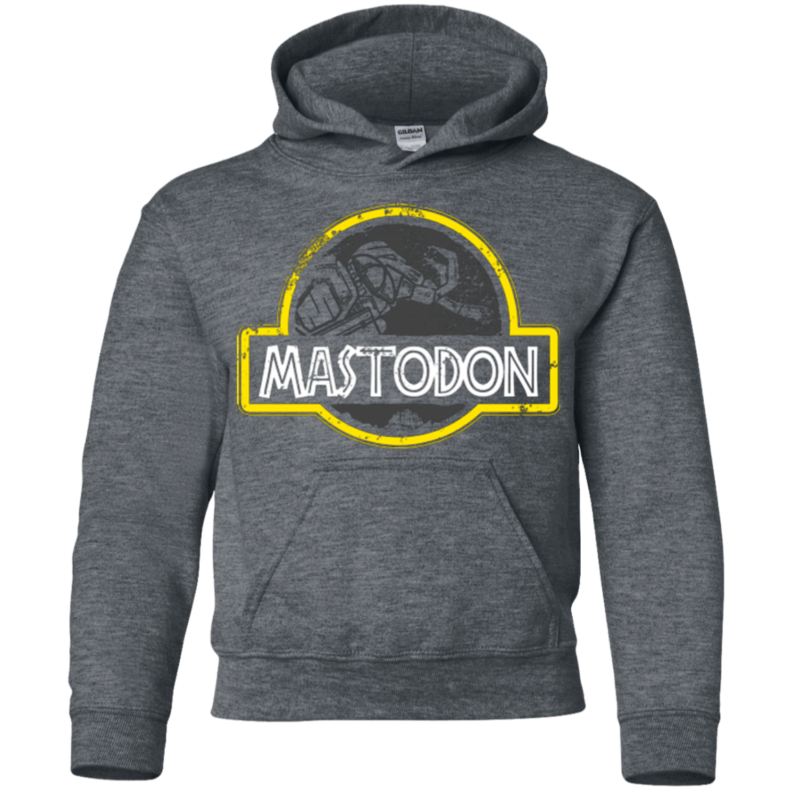 Sweatshirts Dark Heather / YS Jurassic Power Black Youth Hoodie