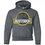 Sweatshirts Dark Heather / YS Jurassic Power Black Youth Hoodie