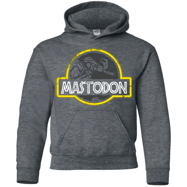 Sweatshirts Dark Heather / YS Jurassic Power Black Youth Hoodie