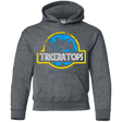 Sweatshirts Dark Heather / YS Jurassic Power Blue Youth Hoodie