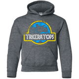 Sweatshirts Dark Heather / YS Jurassic Power Blue Youth Hoodie