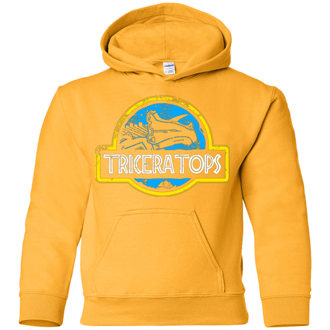 Sweatshirts Gold / YS Jurassic Power Blue Youth Hoodie