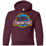 Sweatshirts Maroon / YS Jurassic Power Blue Youth Hoodie