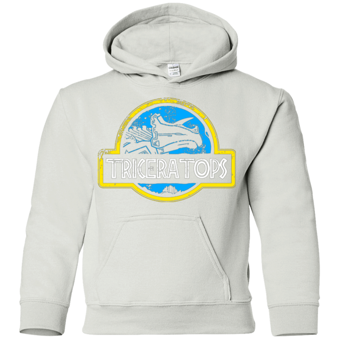Sweatshirts White / YS Jurassic Power Blue Youth Hoodie