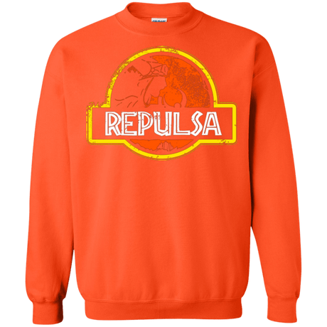 Sweatshirts Orange / Small Jurassic Power Evil Crewneck Sweatshirt