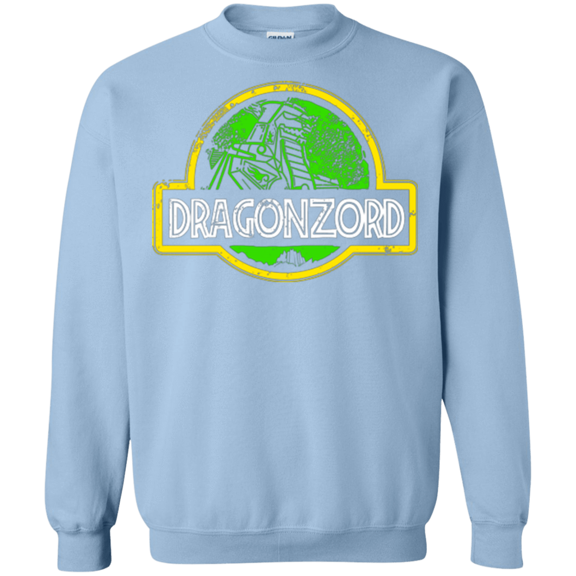 Sweatshirts Light Blue / Small Jurassic Power Green Crewneck Sweatshirt