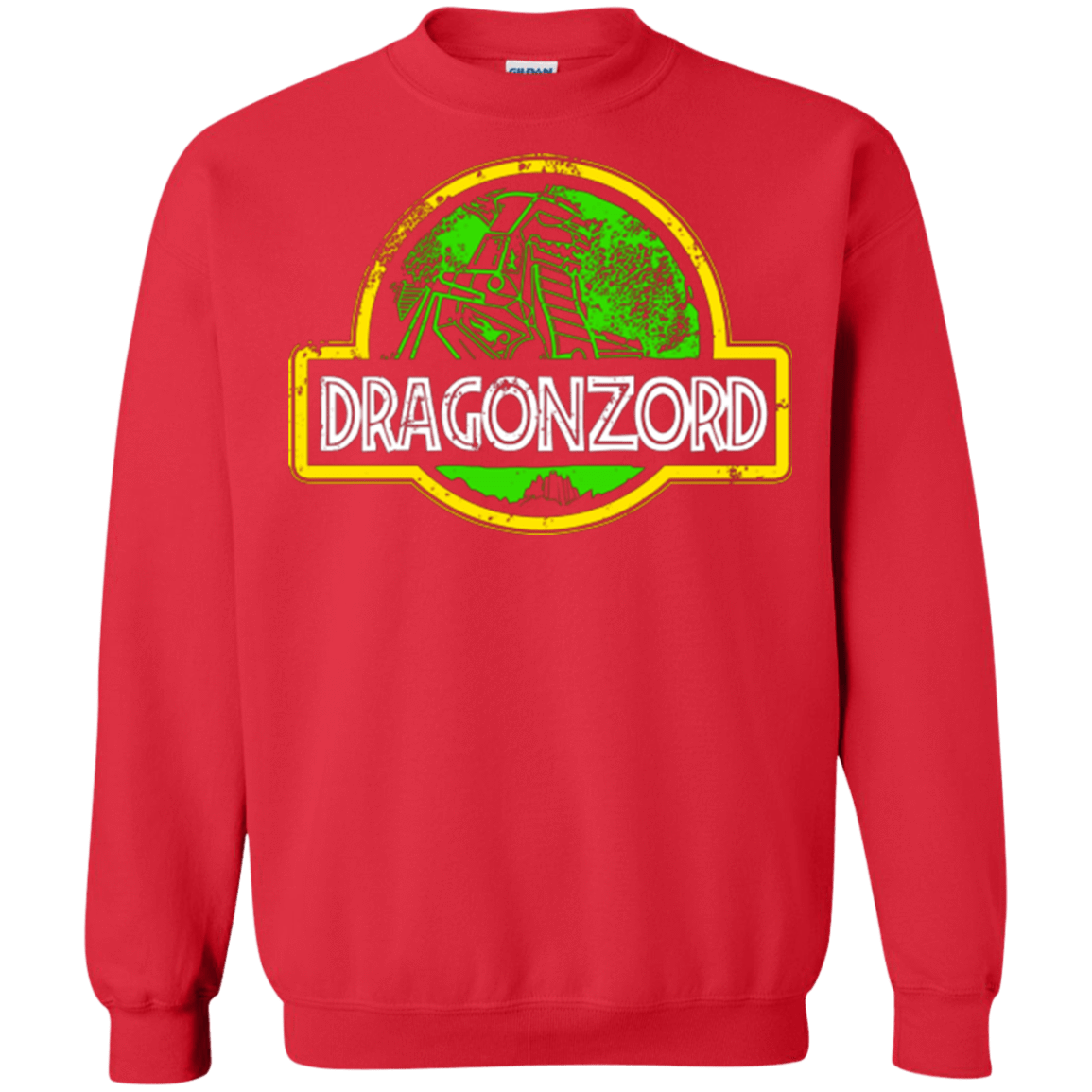 Sweatshirts Red / Small Jurassic Power Green Crewneck Sweatshirt