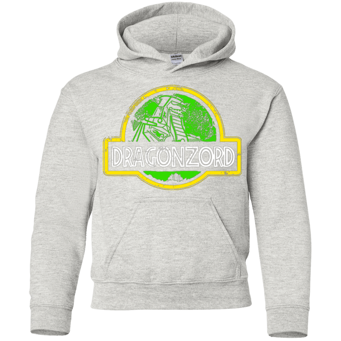 Sweatshirts Ash / YS Jurassic Power Green Youth Hoodie