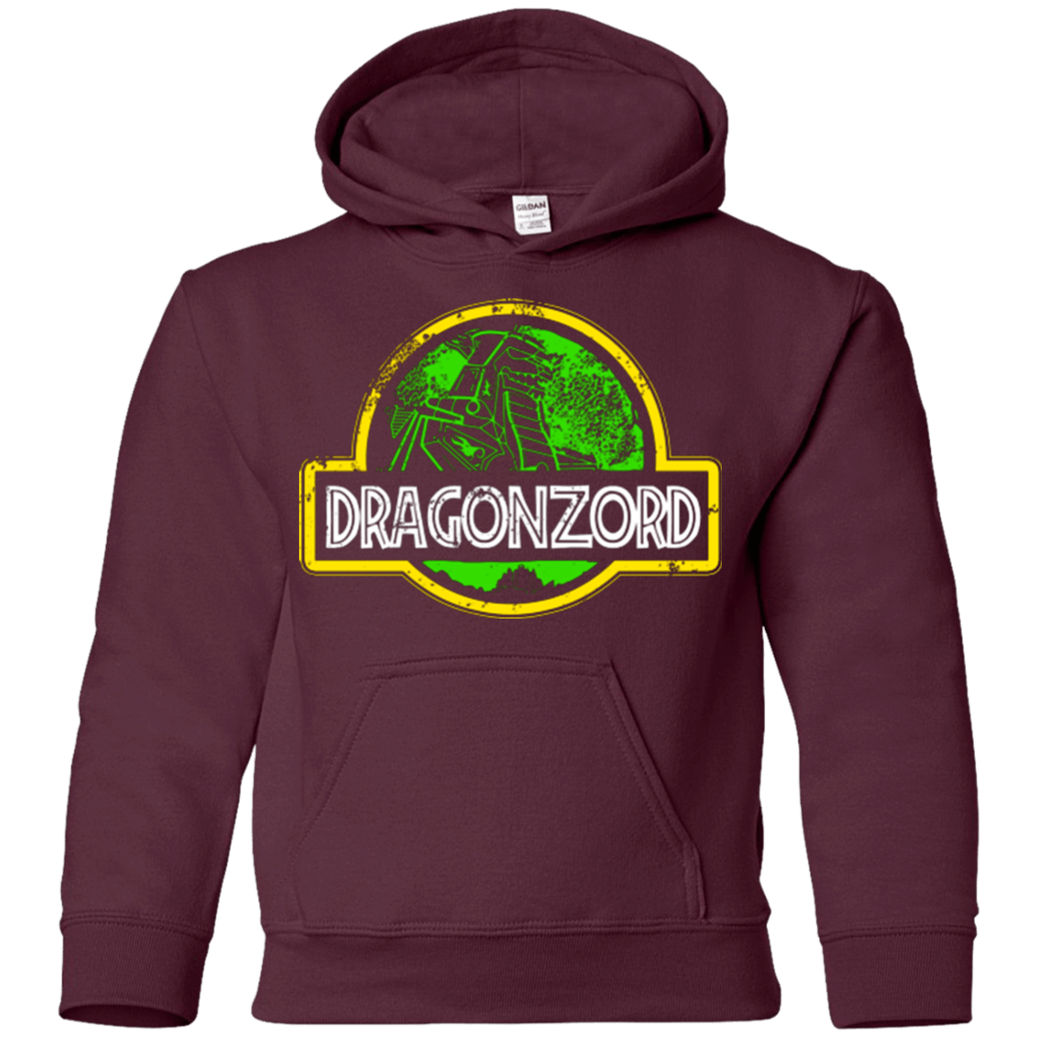 Sweatshirts Maroon / YS Jurassic Power Green Youth Hoodie