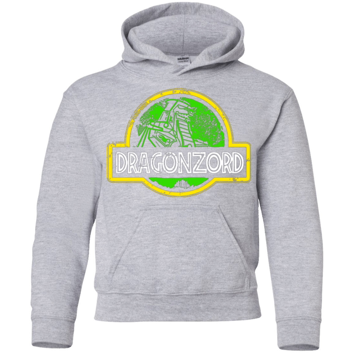 Sweatshirts Sport Grey / YS Jurassic Power Green Youth Hoodie