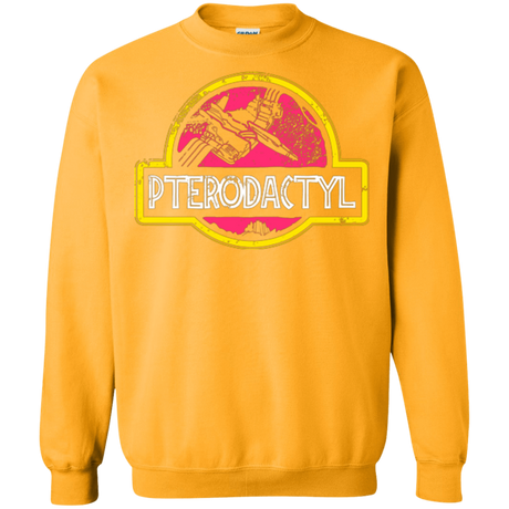 Sweatshirts Gold / Small Jurassic Power Pink Crewneck Sweatshirt