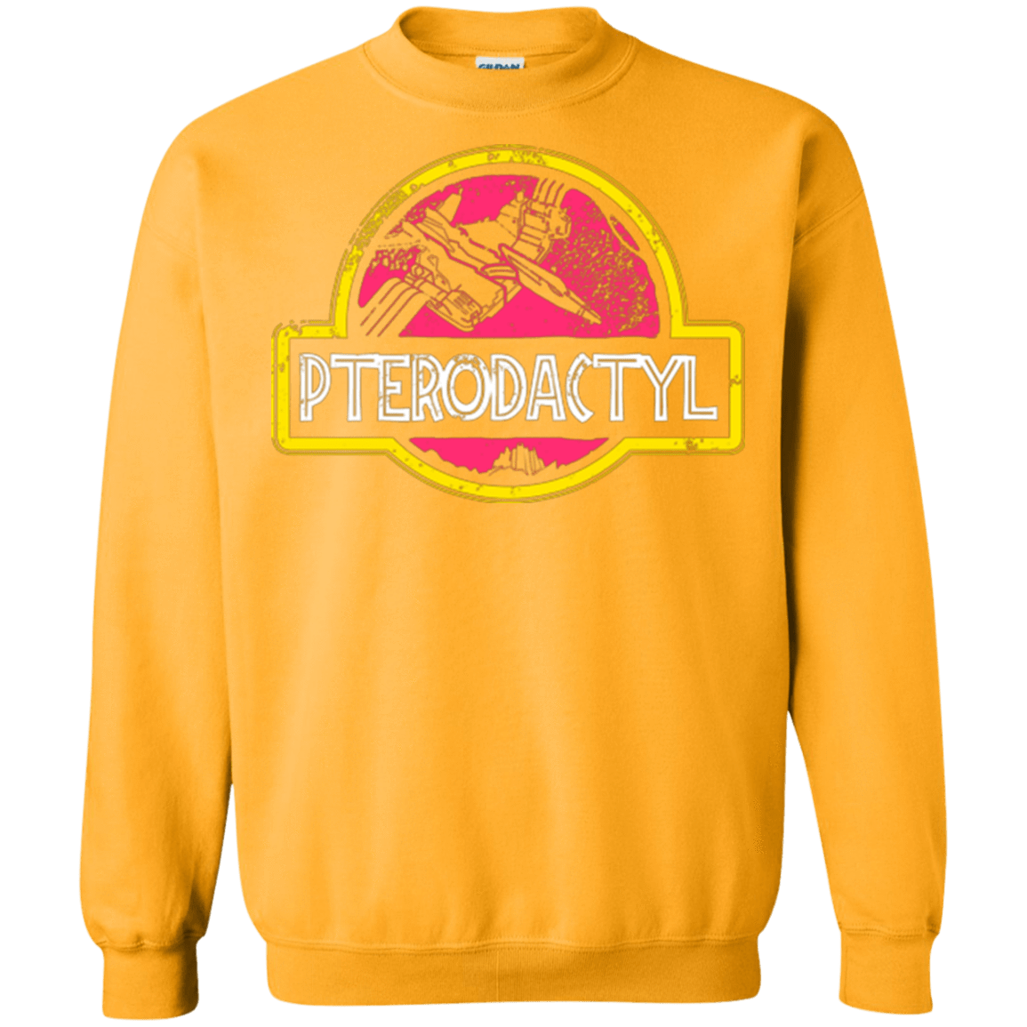 Sweatshirts Gold / Small Jurassic Power Pink Crewneck Sweatshirt