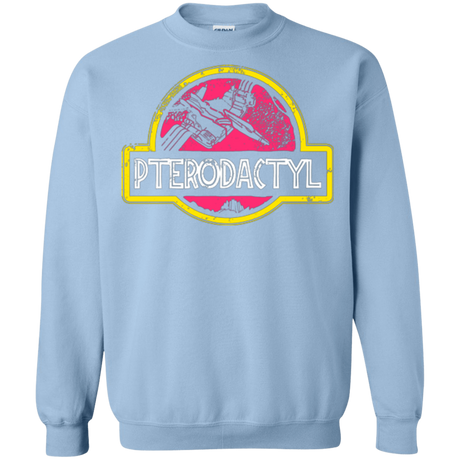 Sweatshirts Light Blue / Small Jurassic Power Pink Crewneck Sweatshirt