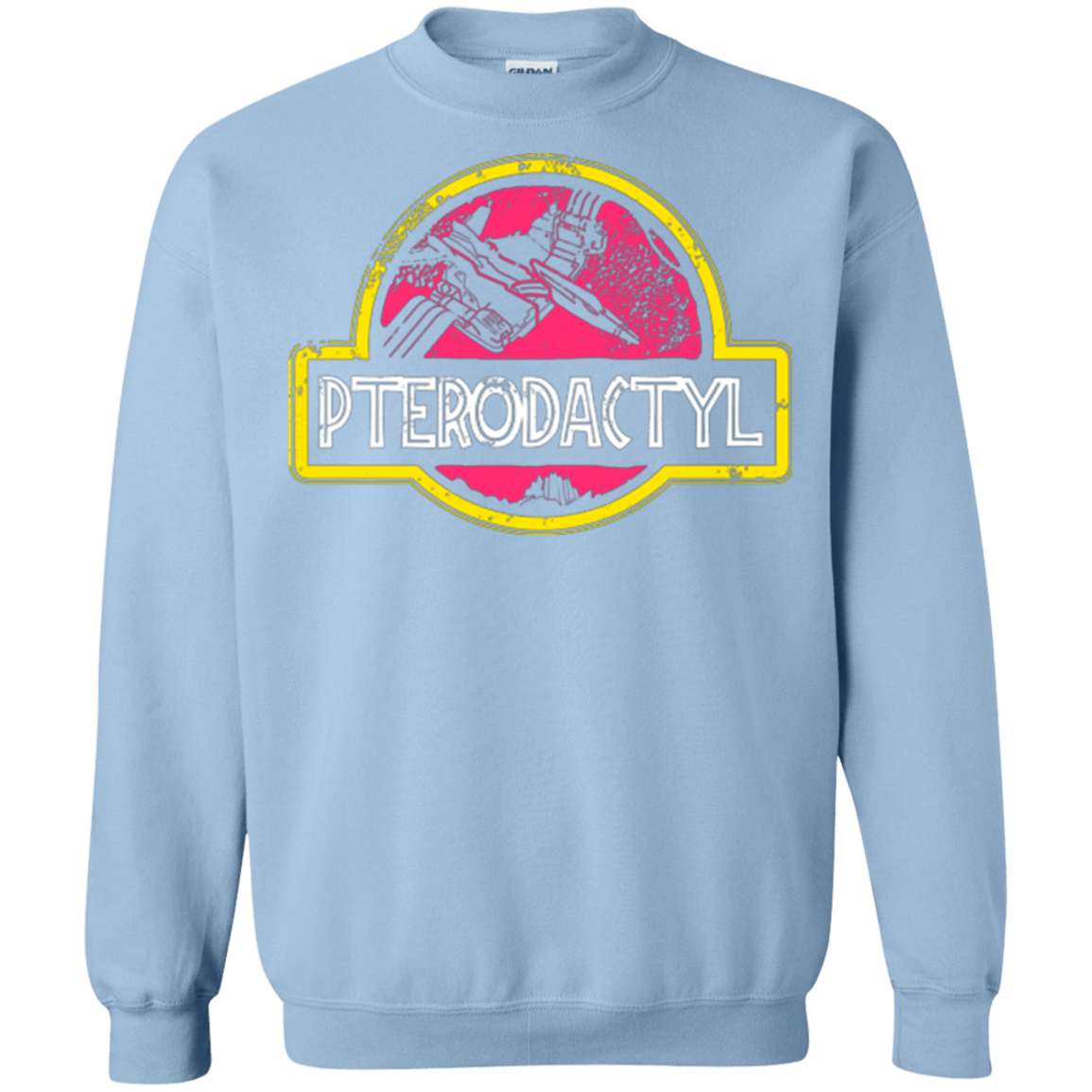 Sweatshirts Light Blue / Small Jurassic Power Pink Crewneck Sweatshirt