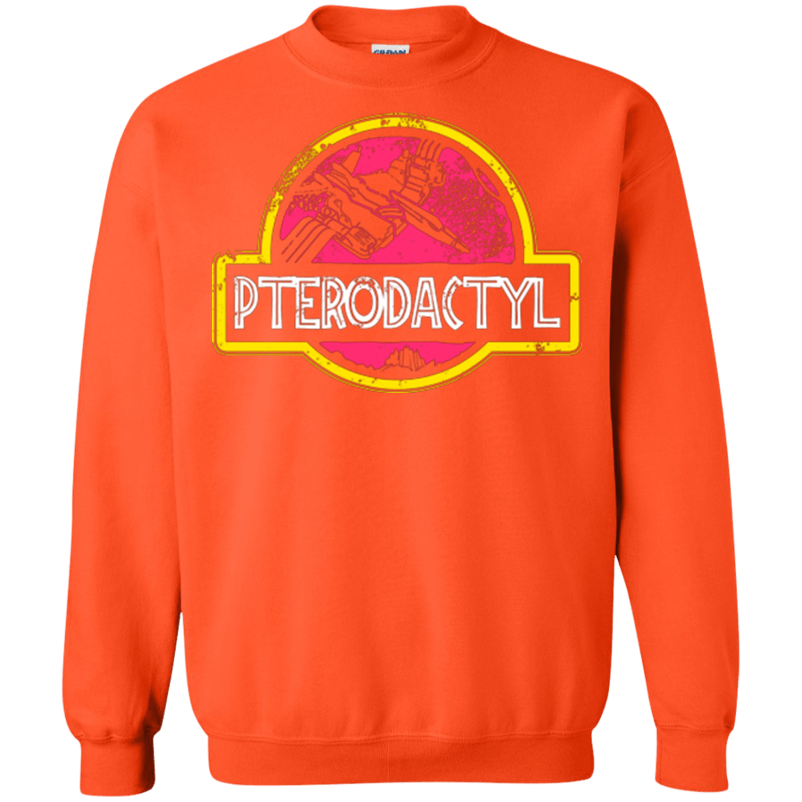 Sweatshirts Orange / Small Jurassic Power Pink Crewneck Sweatshirt