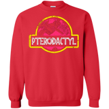 Sweatshirts Red / Small Jurassic Power Pink Crewneck Sweatshirt