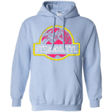 Sweatshirts Light Blue / Small Jurassic Power Pink Pullover Hoodie
